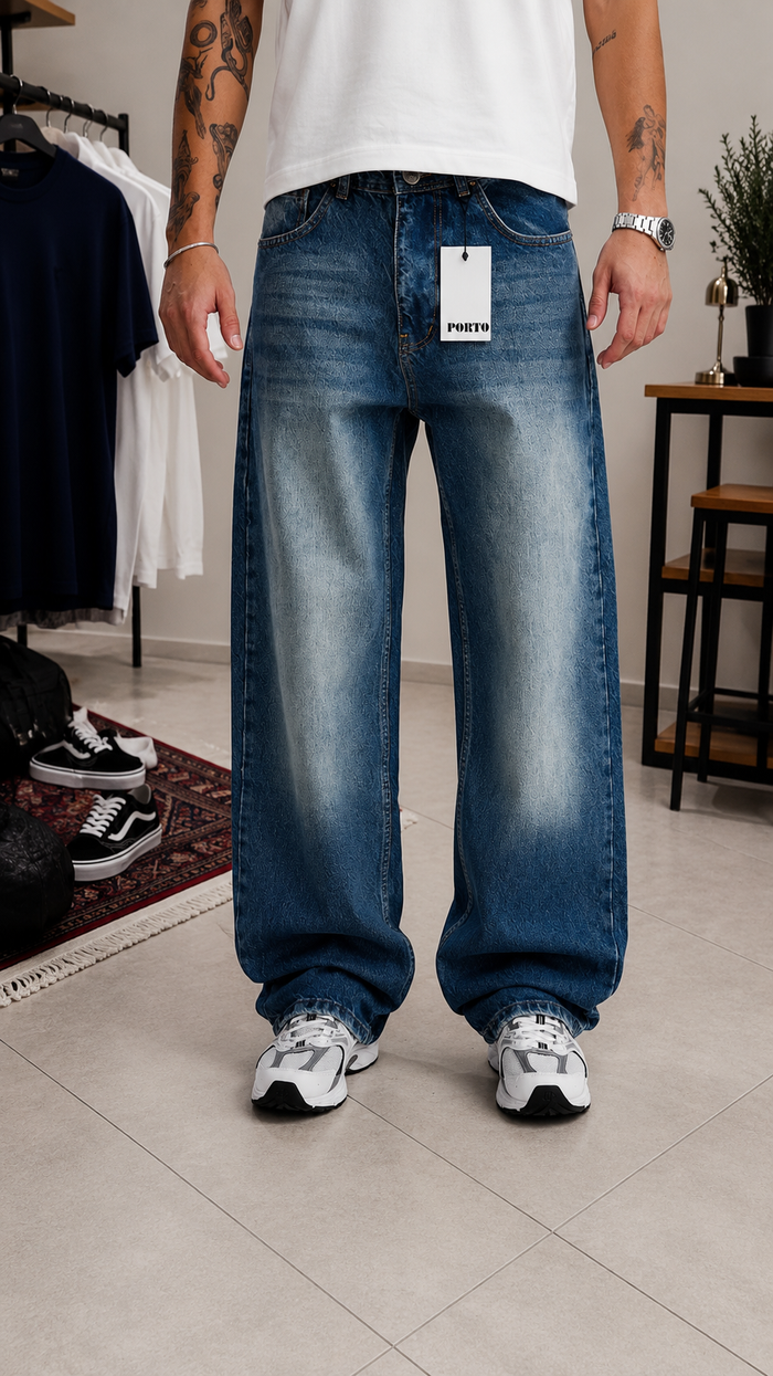 Ekstra Baggy Kot - Mavi