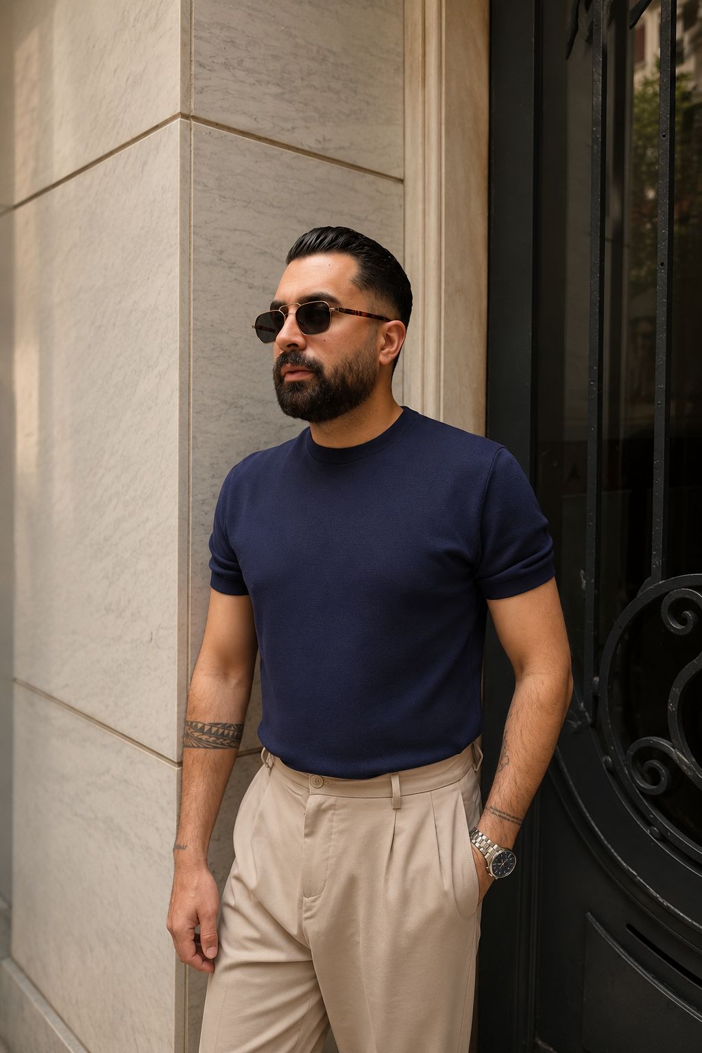 Giesto Modern Fit Tişört - Lacivert
